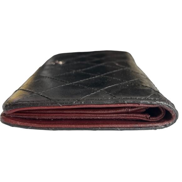 CHANEL Quilted Interlocking CC Logo Black Lambskin Long Wallet SRP: $1600 - Picture 4 of 11